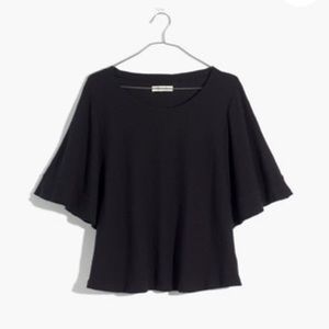 Texture & Thread Flutter-Sleeve Top